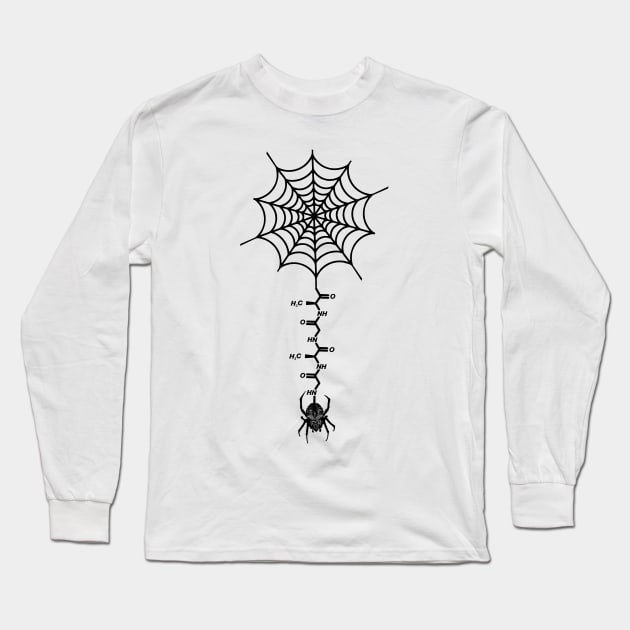 Spider Silk Long Sleeve T-Shirt by Polyart